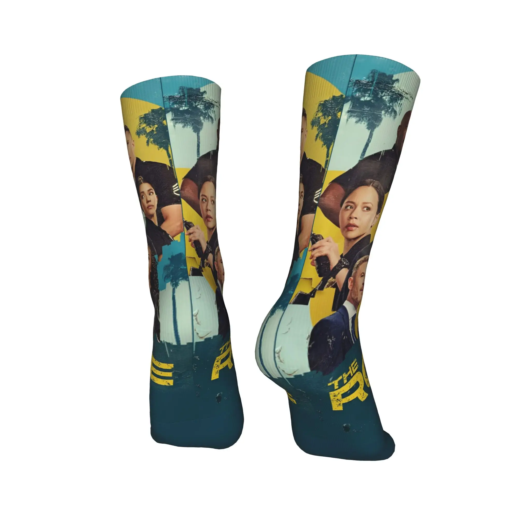 جوارب The Rookie TV Show جوارب مضحكة للرجال جوارب متوسطة ناعمة تصميم شتوي لركوب الدراجات مضاد للانزلاق