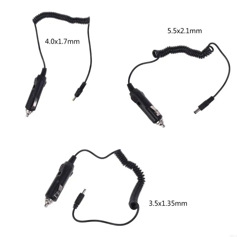 

12V Car Cigarette-Lighter Plug Cable With DC5.5x2.1mm 4.0x1.7mm 3.5x1.35mm Male Connector Car Extension Cable