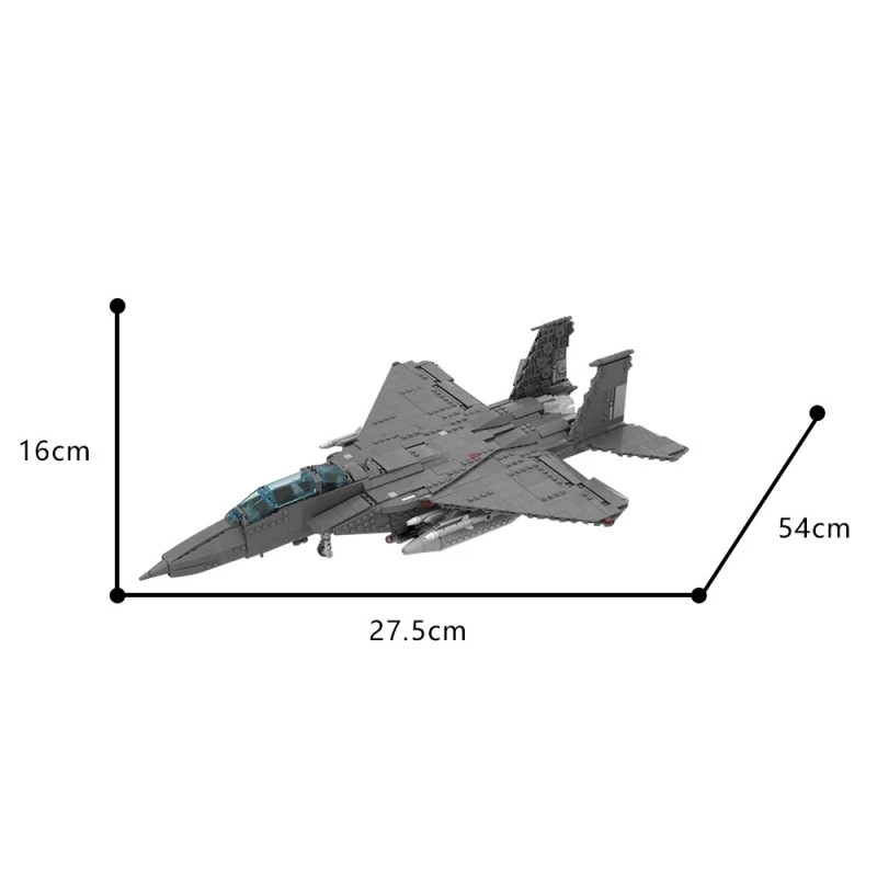 MOC STRIKE EAGLE Fighter Model Building Blocks Military McDonnell Douglas F-15 Eagle Fighter Spaceship Assembly Bricks Toy Gift