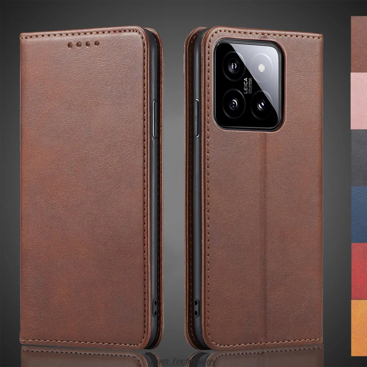 Magnetic attraction Leather Case for Xiaomi14 / Xiaomi 14 Mi14 6.36