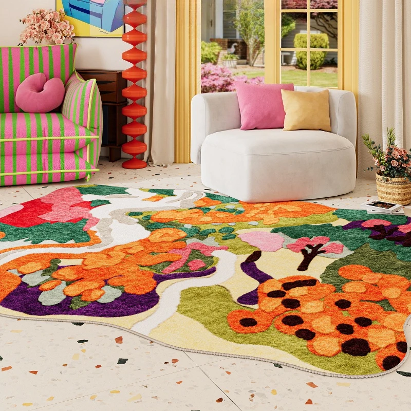 

Irregular Shape Bedroom Decor Moss Carpet Dopamine Color Carpets for Living Room Thicken Plush Lounge Floor Mat Fluffy Soft Rug