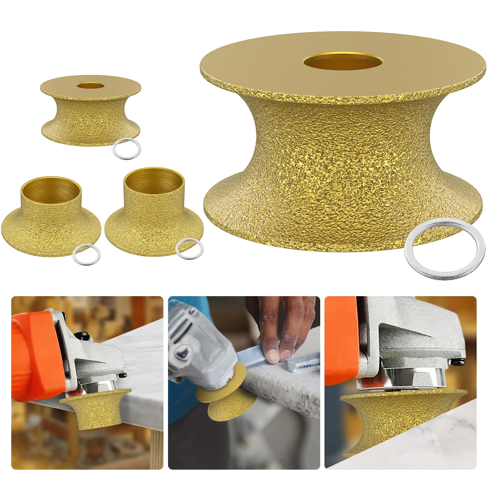 

3 Inch Diamond Grinding Wheel Professiona Polishing Wear Resistant High Manganese Steel & Brazed Diamond Edge for Angle Grinder