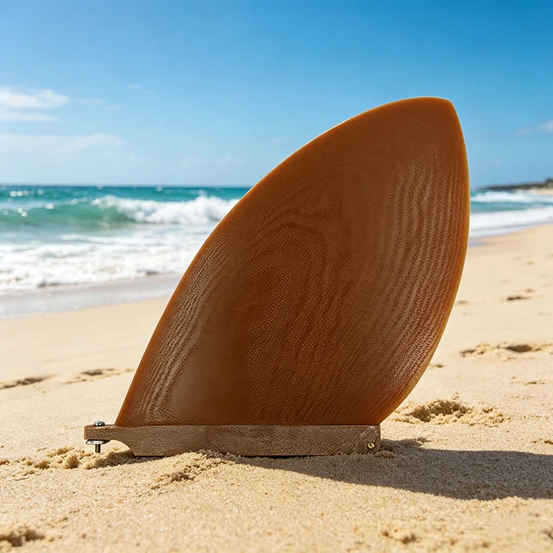 Longboard 10inch Surfboard Centre Fin Fibreglass Single Quilha Sup Board Blue/Brown Fin With Screw Paddle Board Stabilizer Fish