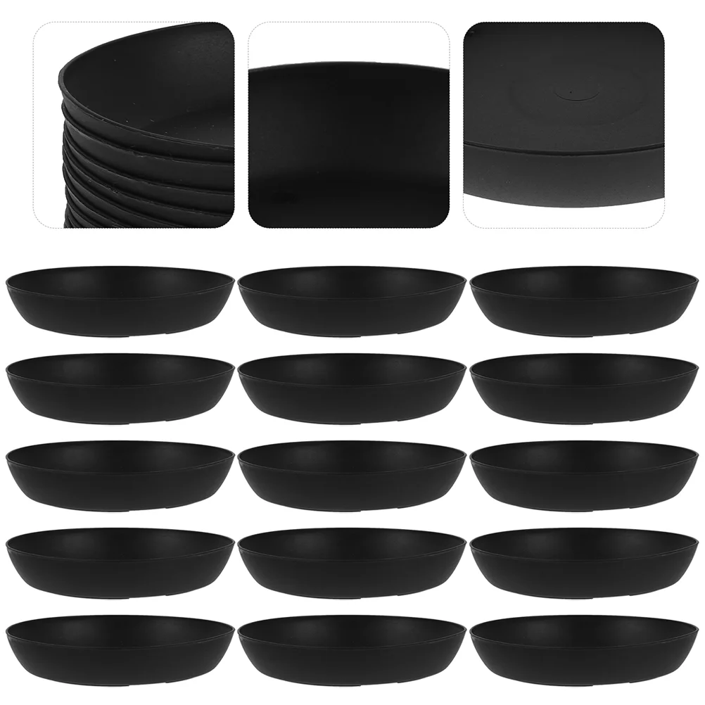 

20 Pcs Succulent Planters Seedling Tray (black) 20pcs Pot Trays for Plants Saucers Outdoors Drainage Flower Plate Small Potted