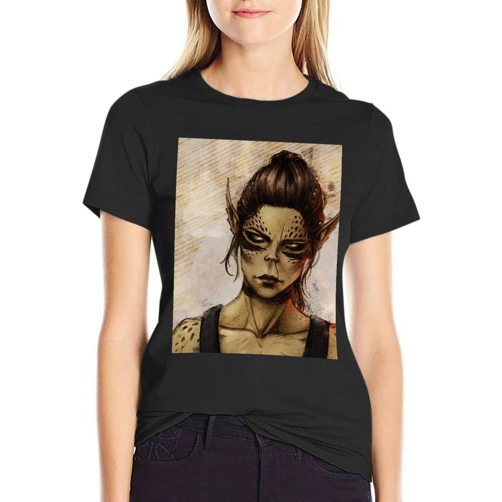 

Lae'zel Pencil Drawing T-Shirt cute clothes vintage clothes shirts graphic tees Woman clothing