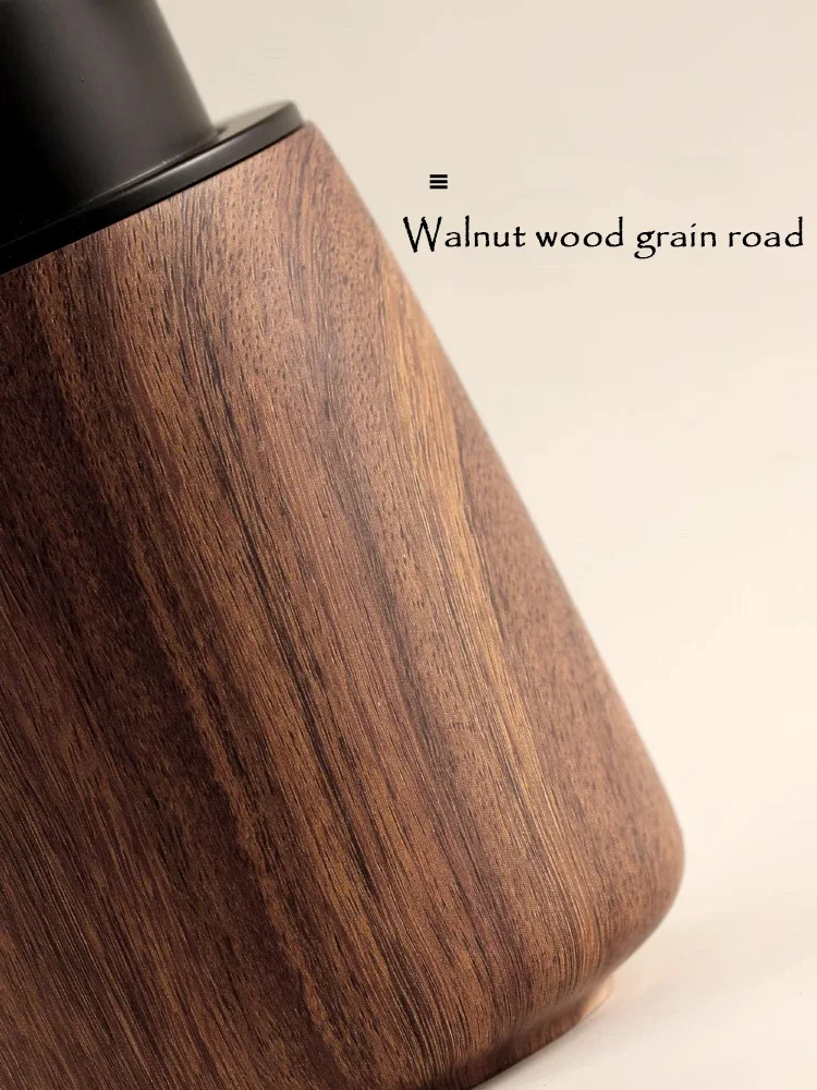 【Premium】Retro Walnut Wood Grain Foam Pump Bottle - Press Dispenser for Shampoo Body Wash, Minimalist Bathroom Organizer & Decor