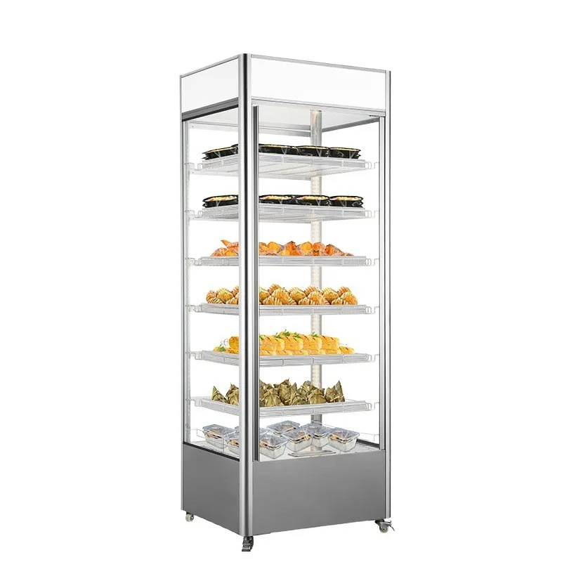 

Insulated display cabinet meal bread fried chicken burger heated incubator large capacity hot air circulation