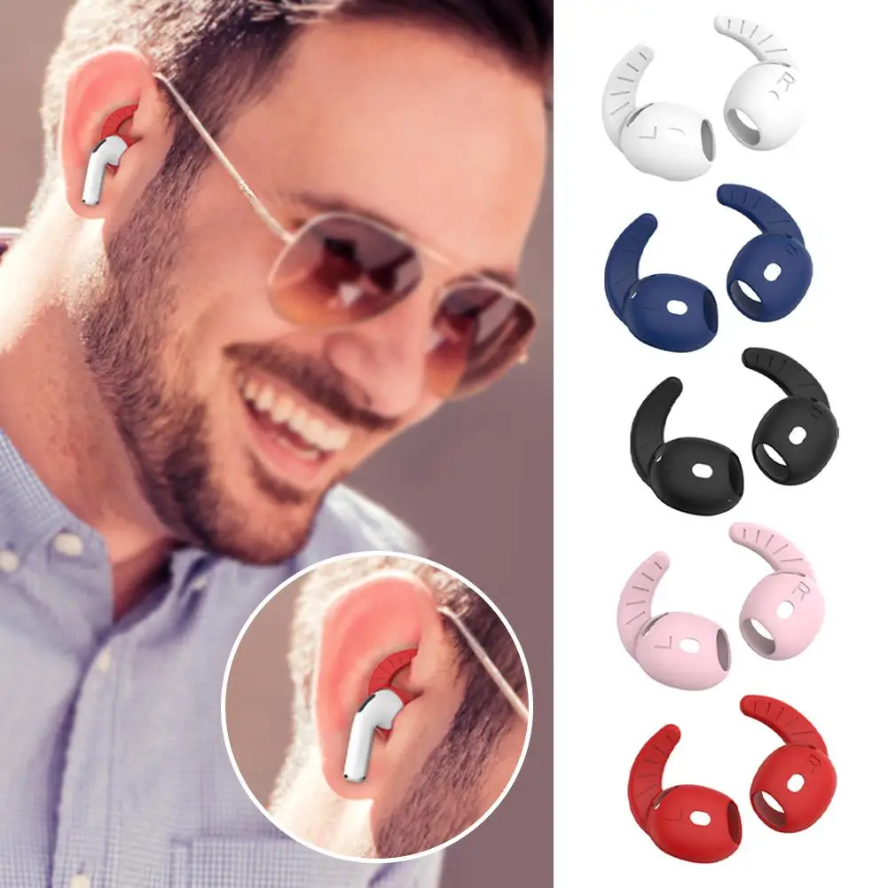 5Pairs Ear Tips For AirPods 4 2024 Bluetooth Earphones Earhook Earplugs Solid Color Silicone Cover Dust Protection Cover L7V4