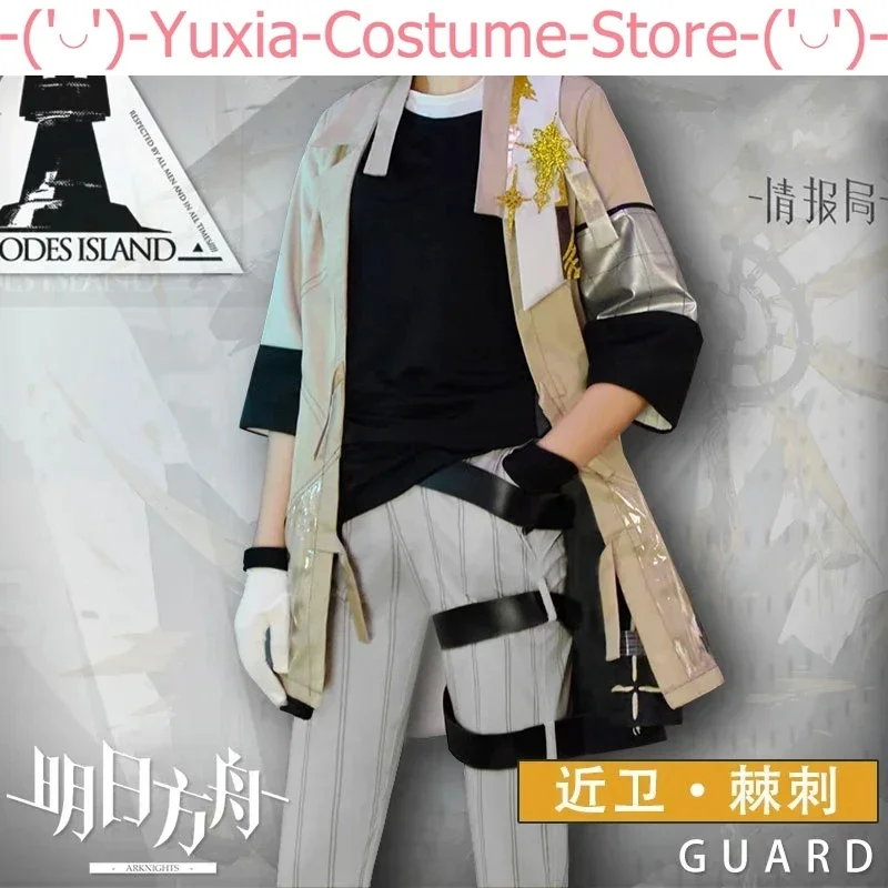 

Anime! Arknights Thorns Guard RHODES ISLAND Daily Suit Handsome Uniform Cosplay Costume Halloween Outfit For Men