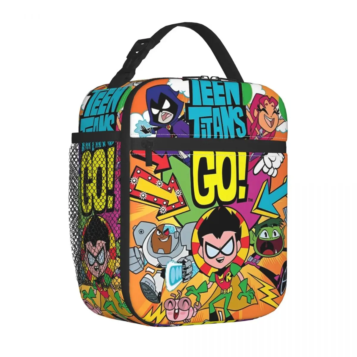 Teen Titans Go Family  Insulated Lunch Bag Large Reusable Thermal Bag Tote Lunch Box Beach Travel Bento Pouch