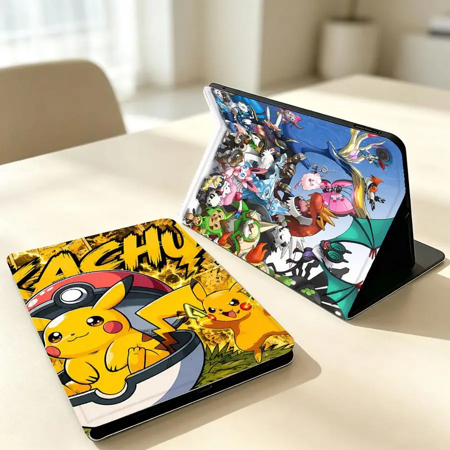 With Pencil Holder Case for Samsung Galaxy Tab S10FE S9+ S10 Lite S11 A11 S10 Plus S9 FE A9Plus S7 S8+ A8 A7 Lite Cute Anime
