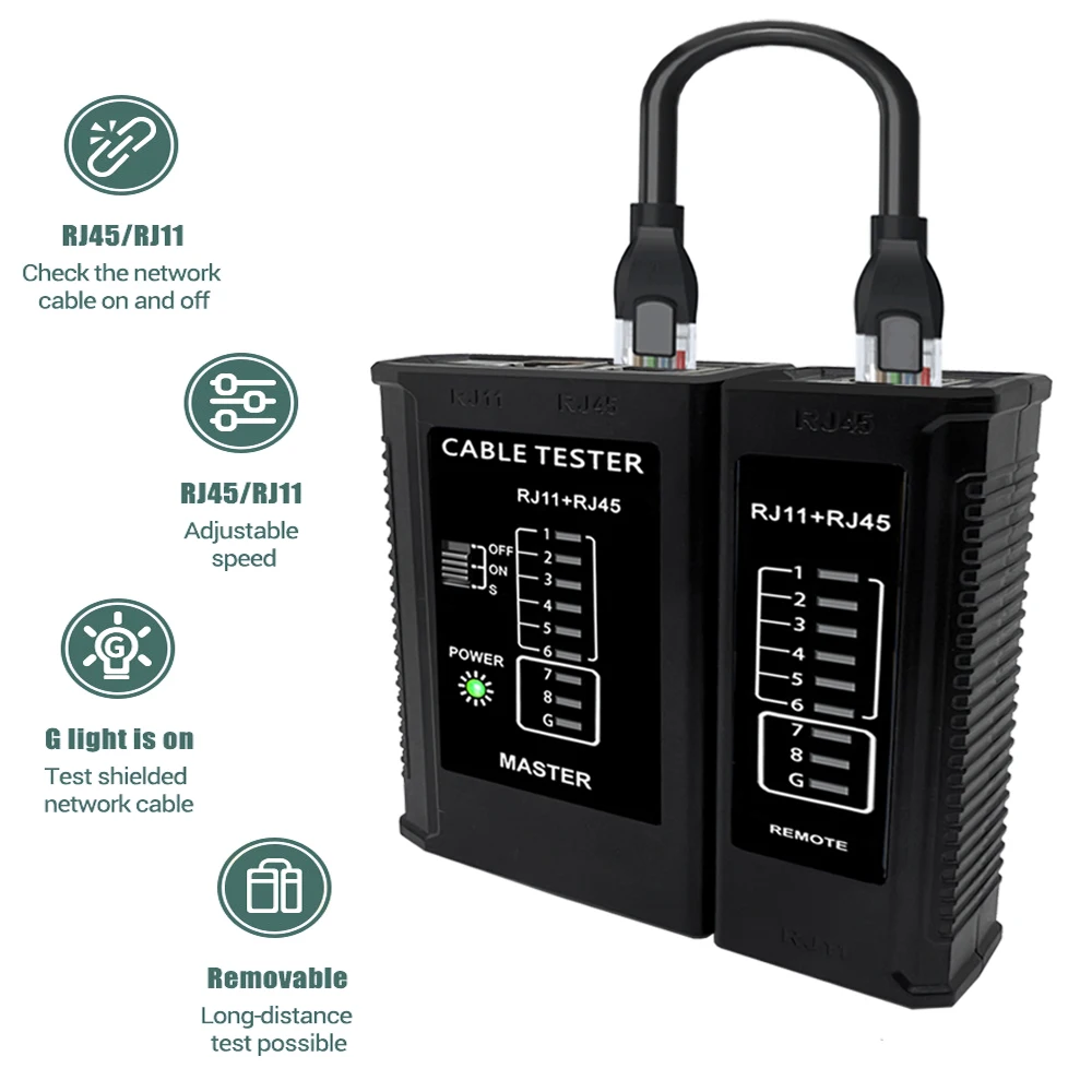 Cable lan tester Network Cable Tester RJ45 RJ11 RJ12 CAT5 UTP LAN Cable Tester Networking Tool network Repair