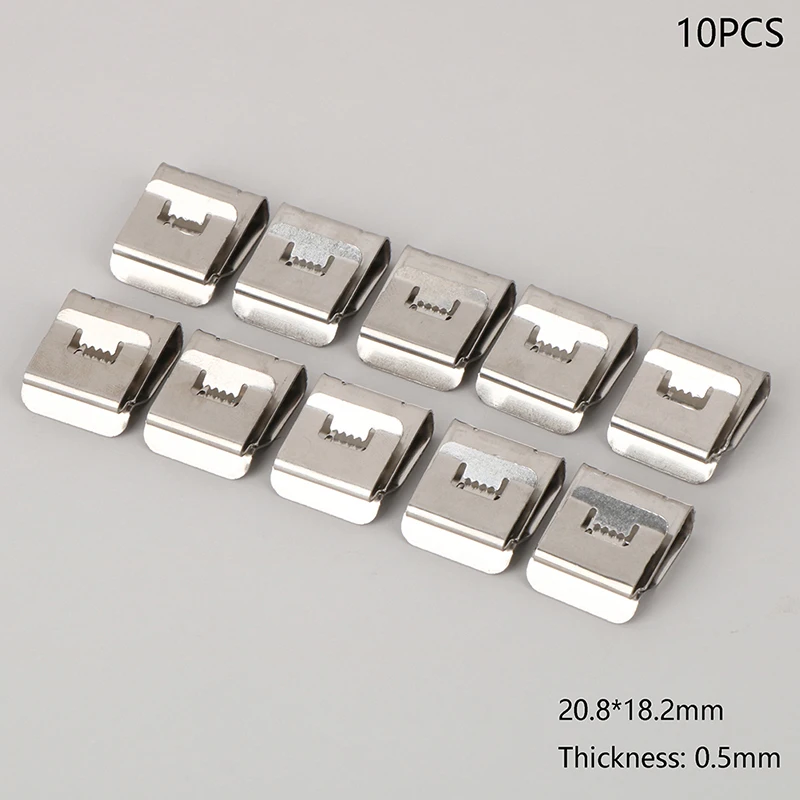 【10PCS Solar Panel Cable Clips Stainless Steel PV Wire Clip Locking Clamps For 4 Square 2-Wire Cable Wiring Accessories】