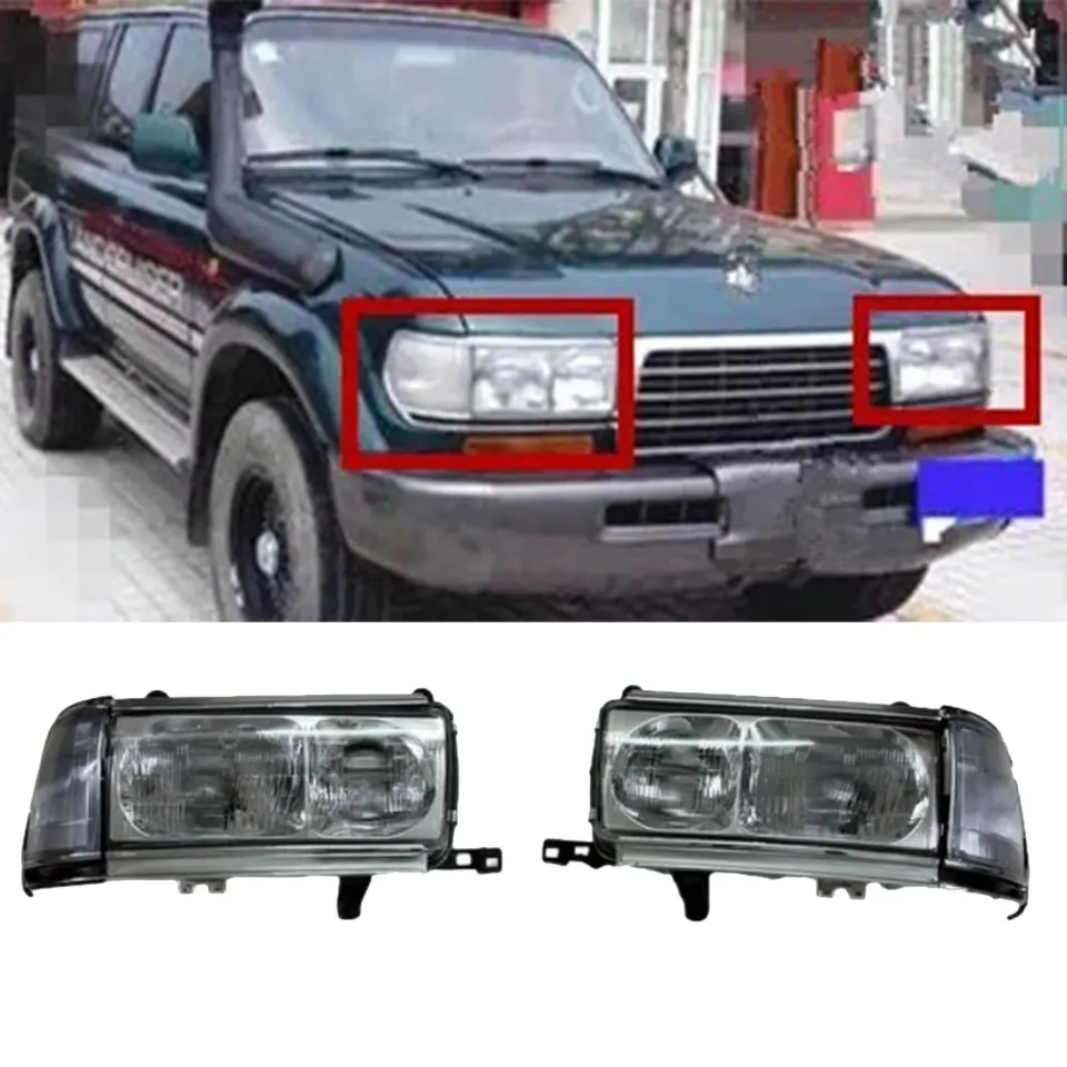 2pcs Car Headlight for Toyota Land Cruiser LC80 FJ80 HDJ80 FZJ80