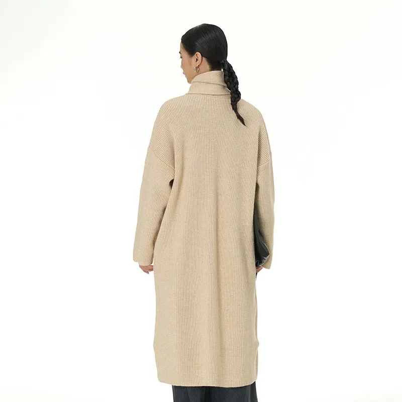 Koreanische Minderheit Design Temperament Strickjacke Herbst und Winter neue Frauen lose dünne lange Mantel