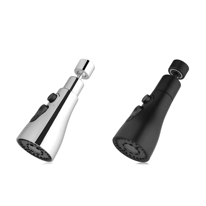 Aeratore per rubinetto, filtro gorgogliatore per rubinetto da cucina a 3 modalità con 2 adattatori (M22 e F24), rubinetto girevole a 360 gradi