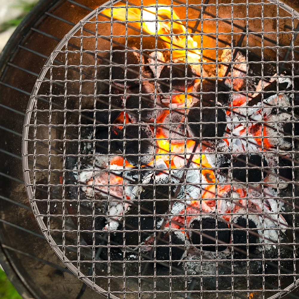 

Round Barbecue Net Durable Non-Stick Heat-Resistant Mesh Outdoor Bbq Accessory Practical Grilling Tool Barbecue Net