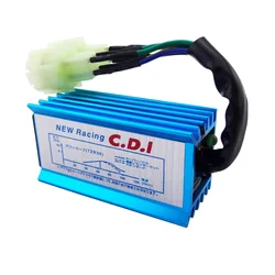 Blue 6 Pin Racing AC CDI GY6 Round Pin Ignition Box For 50cc 90cc 110cc 125cc 150cc 2 stroke Engine Moped Scooter ATV Quad Buggy