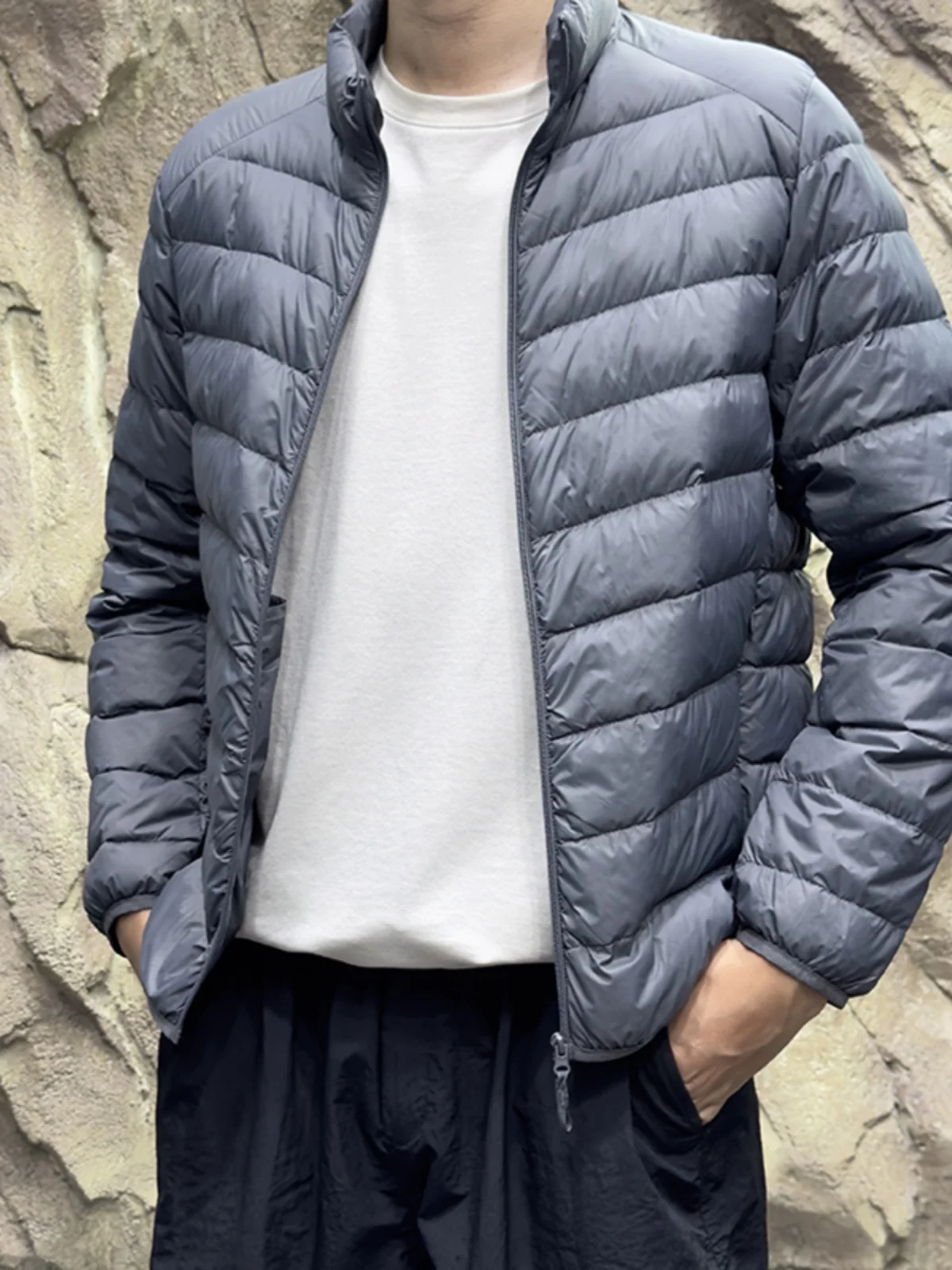 90 أسفل مبطن رقيقة جدا خفيفة الوزن الدافئة الوقوف طوق الأزواج البخاخ Jaets ملابس خارجية غير رسمية فضفاضة للشباب #3