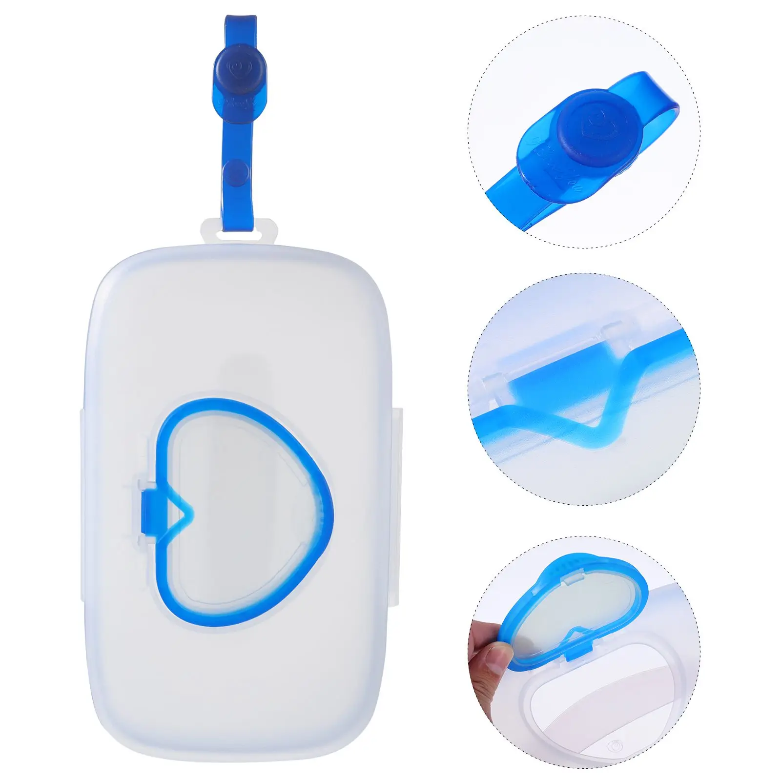 แบบพกพากล่องผ้าเช็ดทําความสะอาดเด็กปลอดภัยวัสดุ PP Reusable Dispenser กระดาษทิชชูผู้ถือกระเป๋าเดินทางรถเข็นเด็กแขวนคอนเทนเนอร์
