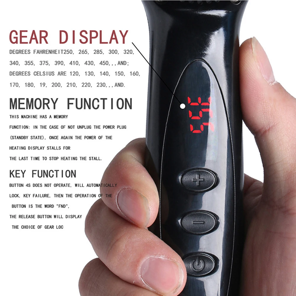 ผมแปรงเซรามิค Ionic Straightening Anti-Scald ล็อคอุณหภูมิอัตโนมัติและฟังก์ชั่น Auto-Off