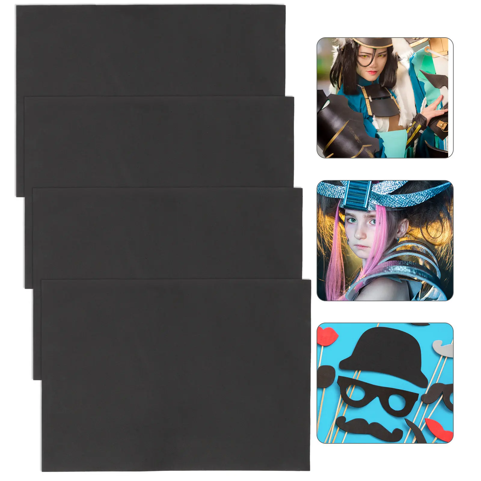 4Pcs Foam Eva Board Sheets DIY Craft Eva Foams Sheets Handmade Material for Cosplay Props Costume Making Model Making Material
