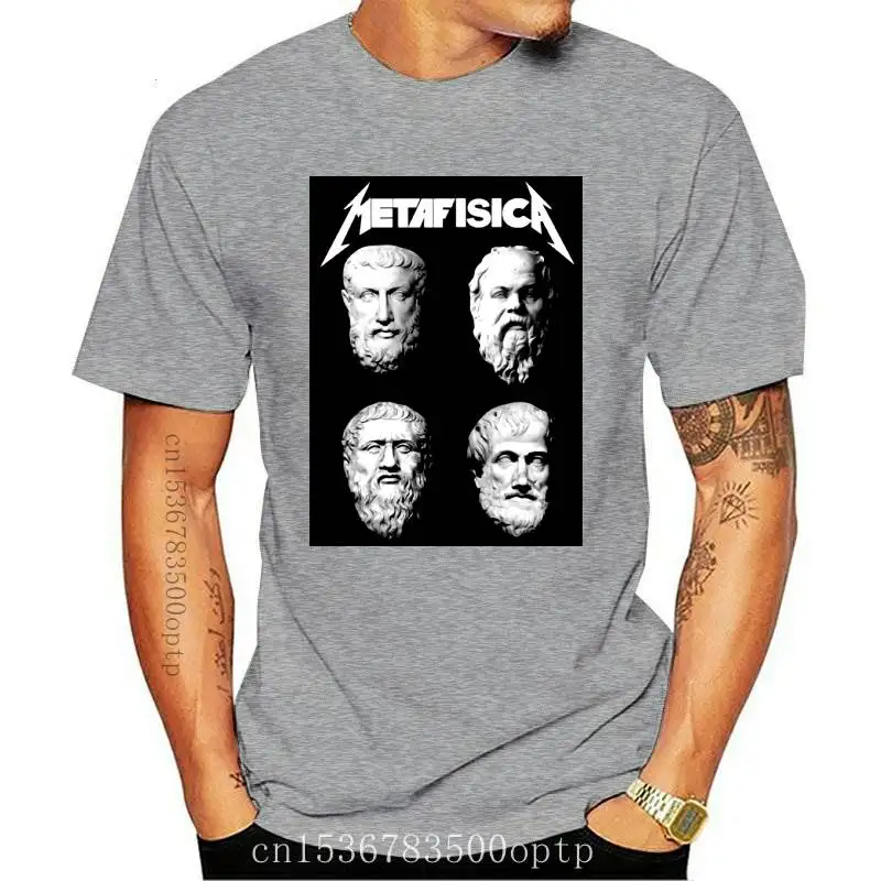 Man Clothing Metafisica Tshirts Socrates-Plato-Aristotle Ancient Greek Philosopher Tops EU Size Digital Print Crew Neck Tee Sh