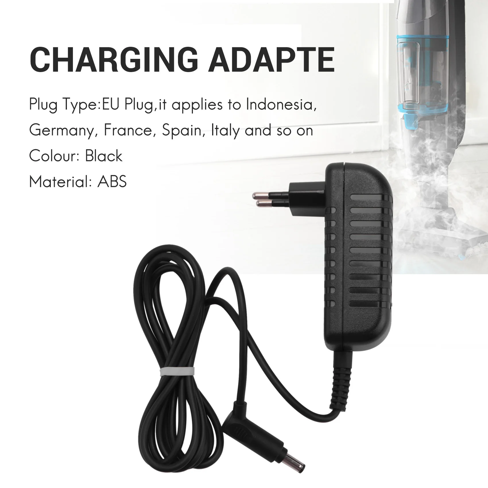 Adaptador de carga para V6, V7, V8, cable de fuente de alimentación de vacío de mano libre, cargador, enchufe de la UE