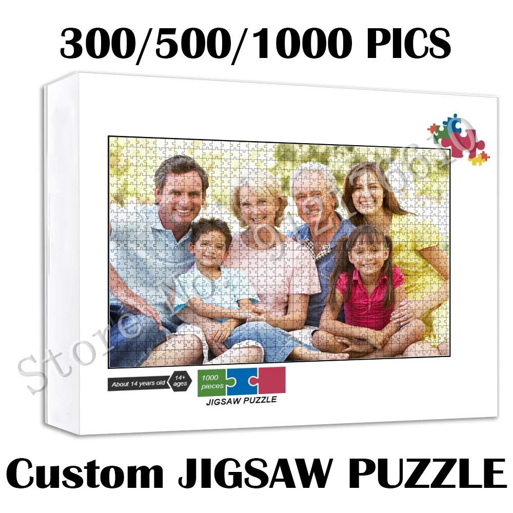 

Custom Puzzle Photo Own Personalized Jigsaw 300/500/1000 Pieces Picture DIY Large Jigsaw Puzzle Wedding Family Educational Gift