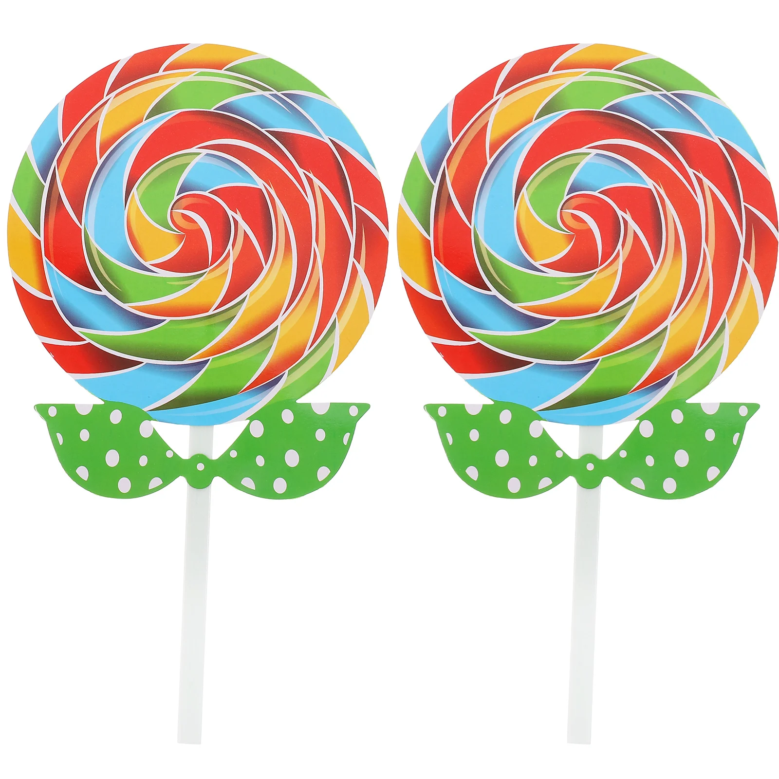 

2 Pcs Lollipop Photo Fake Food Prop Simulation Candy Big Model Party Decoration Plastic Scene