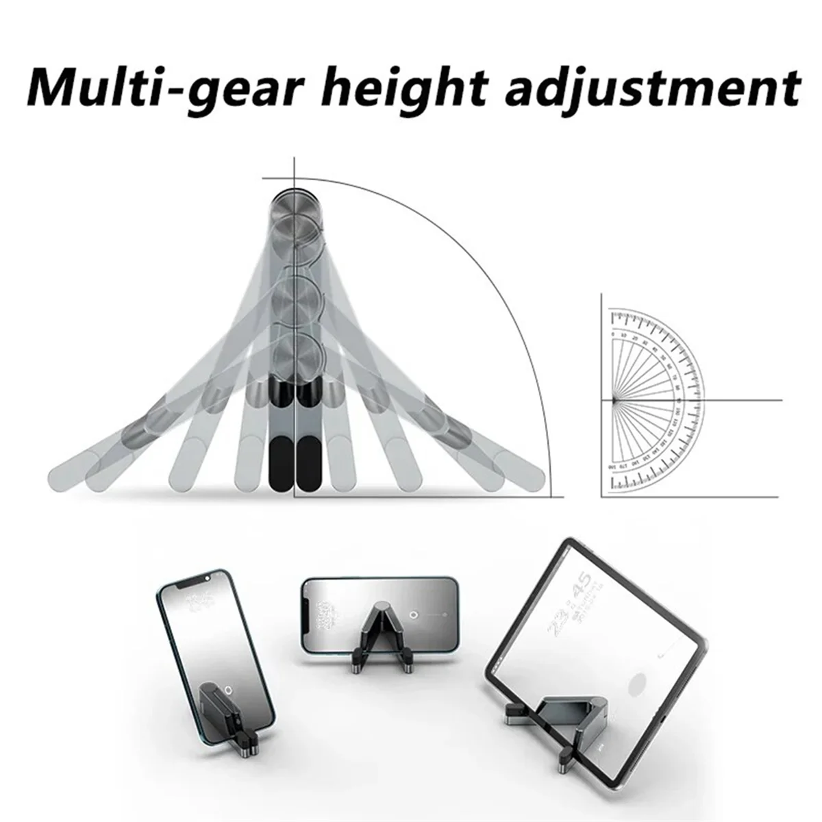 Mini Portable Foldable, Desktop Stand, Mobile Phone Stand, Small and Portable, Mobile Phone Stand Silver