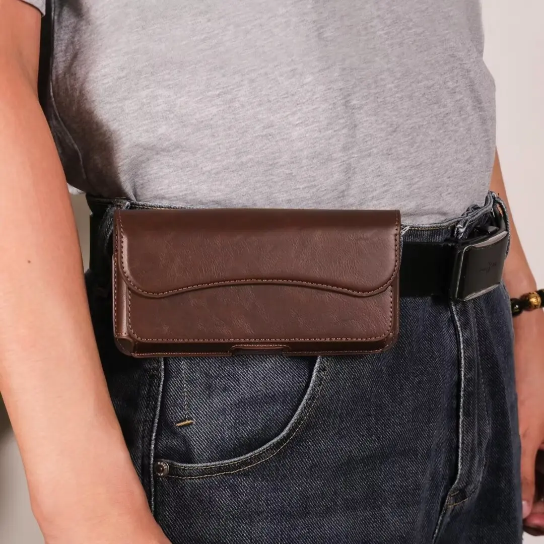 for Ulefone Armor 25T Pro 5G Leather case horizontal mobile phone bag hanging waist belt magnetic men's big screen 6.7/7.2-inch