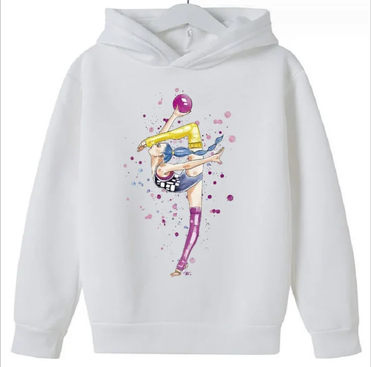 Funny Sports Fitness Dance Print Hooded Long Sleeve Sweatshirt Clothes Anime Hoodies Sweaters Tops