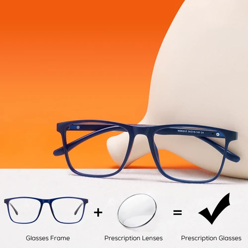Gafas graduadas cuadradas ultraligeras TR90 para hombre, gafas ópticas rectangulares clásicas, lentes progresivas antiluz azul, primavera
