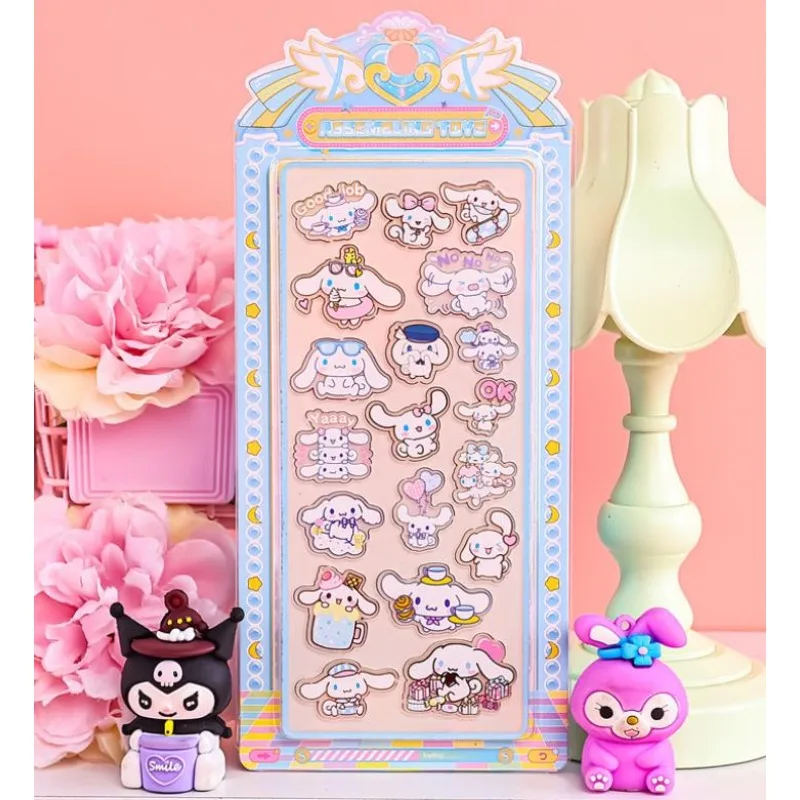 สติกเกอร์อะคริลิคตกแต่งลายการ์ตูนซานริโอ้ ปี 2025 สติกเกอร์สร้างสรรค์สำหรับเด็ก สมุดภาพ วัสดุตกแต่งฉาก