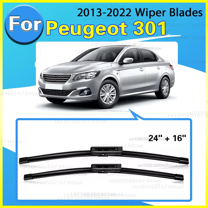 

Щетки стеклоочистителя лобового стекла 24 "+ 16" передний стеклоочиститель для Peugeot 301 2013 2014 2015 2016 2017 2018 2019 2020 2021 2022