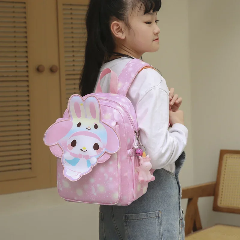 Sanrio Meilti Nieuwe Student Schooltas Schattige Cartoon Gedrukt Waterdichte Grote Capaciteit Kinderen Rugzak