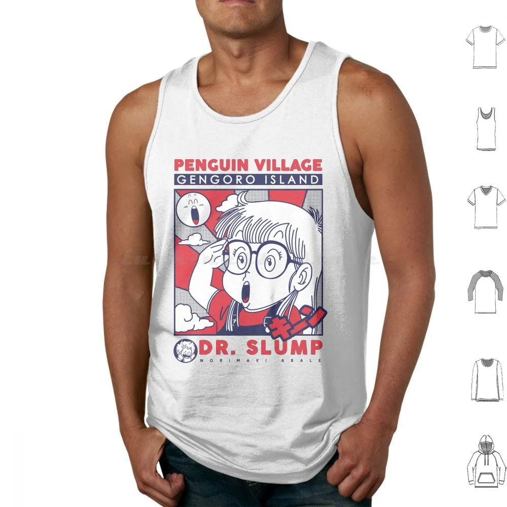 Arale Dr.slump Tank Tops Print Cotton Anime Sleeve Monster Angel Dr Slump Arale Chan Arale Norimaki Senbei Norimaki