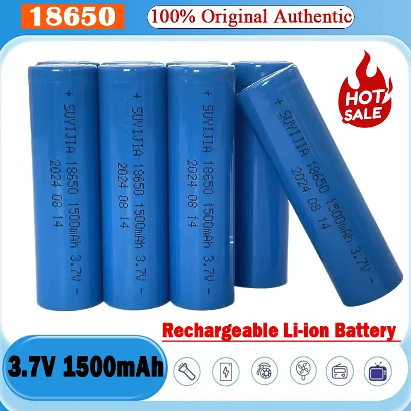 18650 3.7V 1500mAh Rechargeable Li-ion Battery for Mobile Phone Medical Equipment Strong Light Flashlight Flashlight Headlight