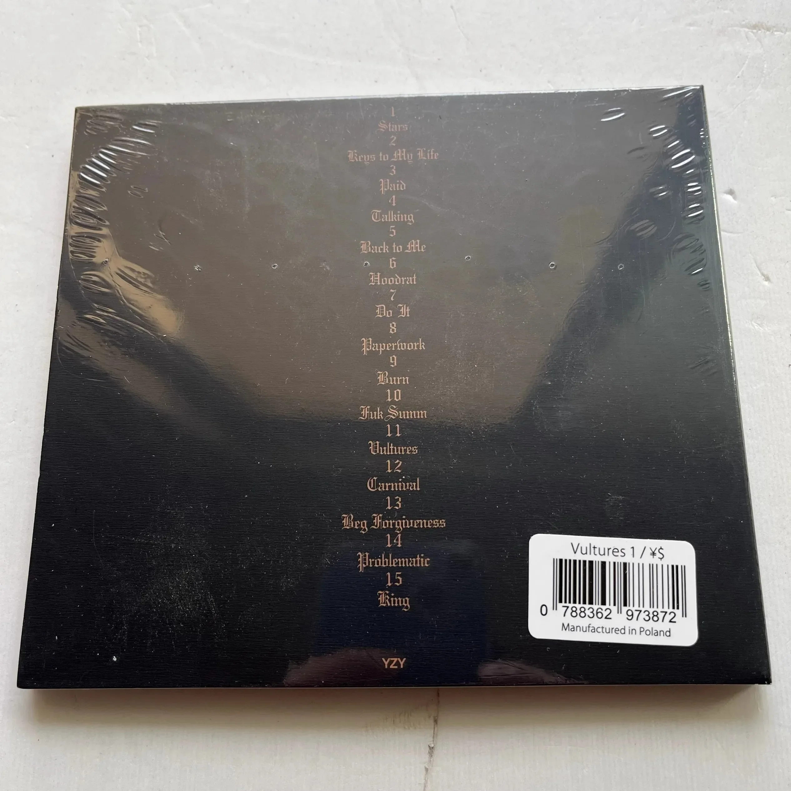 

Rap Kanye West Ty Dolla $ign Music CD VULTURES 1 Album Back To Me Music Record Cosplay Walkman Car Soundtracks Box Party Music