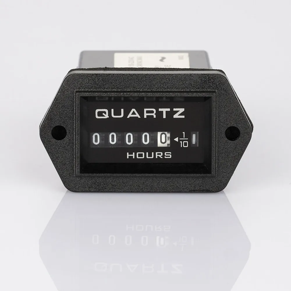 DC12-36V Digital Engine Hour Meter Timer Electrical Meter Instrument for Car Motorcycle Marine Boat Lawn Truck Tractor