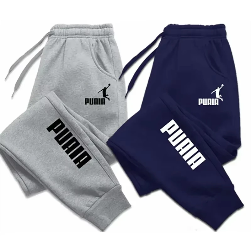 

2026 New Men Printed Jogging Pants Drawstring Sports Sweatpants Baggy Casual Trousers Streetwear Fashion Plus Size Wholesale