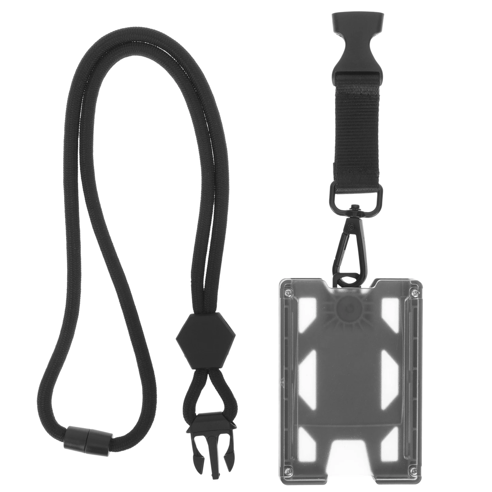 

Badge Holder Lanyard Id Card Cover Work Pass Student Name Tag ABS Safe Secure Versatile School Office Use
