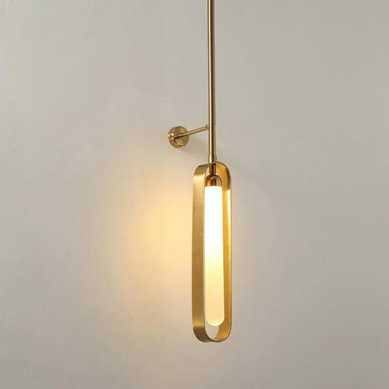 Imagem -02 - Altura Ajustável Led Wall Light Gold Metal Sconce Sala Quarto e Sala de Jantar Dropshipping