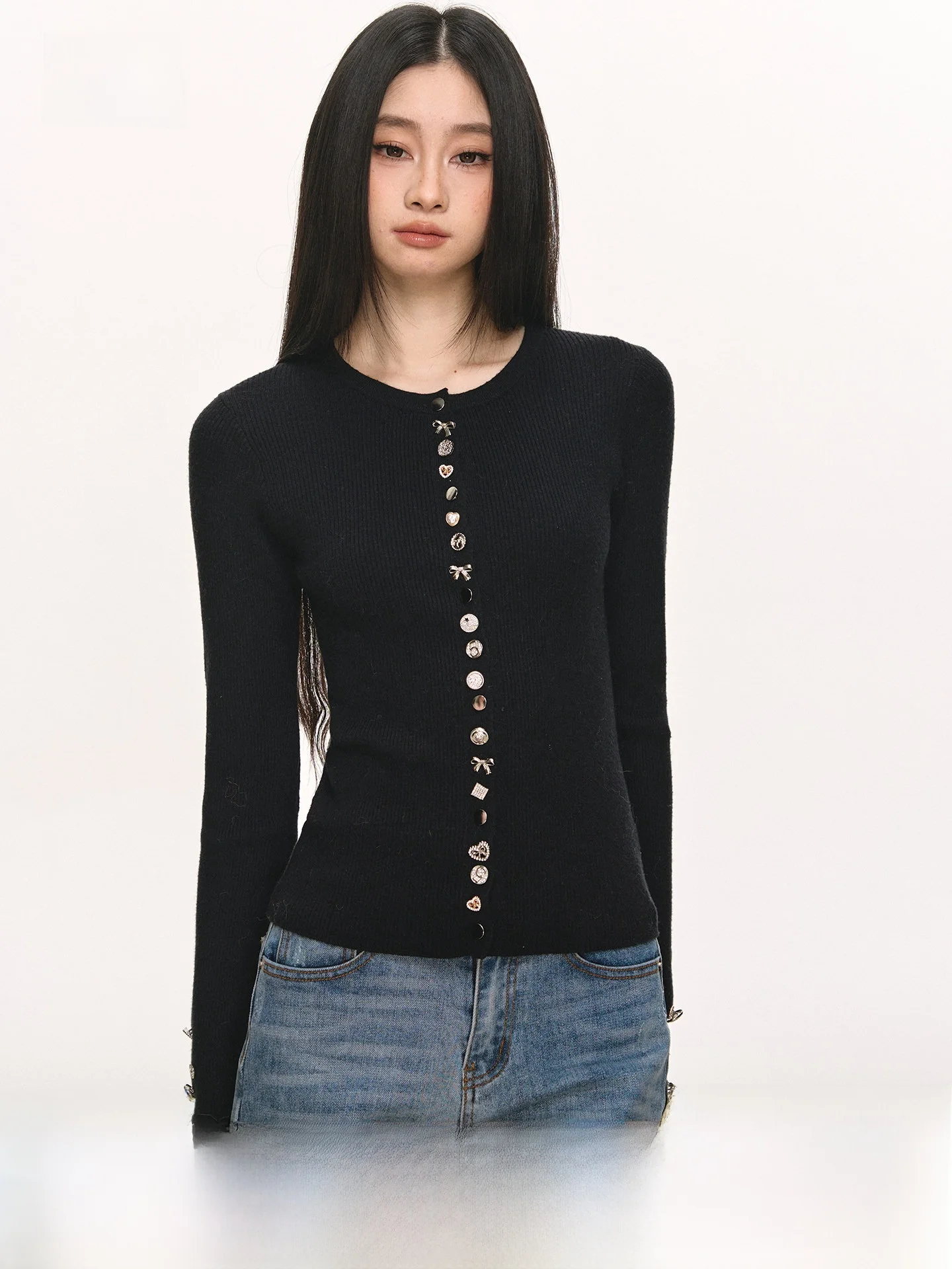 

ANNA ANEAE Women's Bla Knitwear round Ne Casual Long Sve Slim Fit Spring New Sle Basic Versatile Comfortable Knitted...