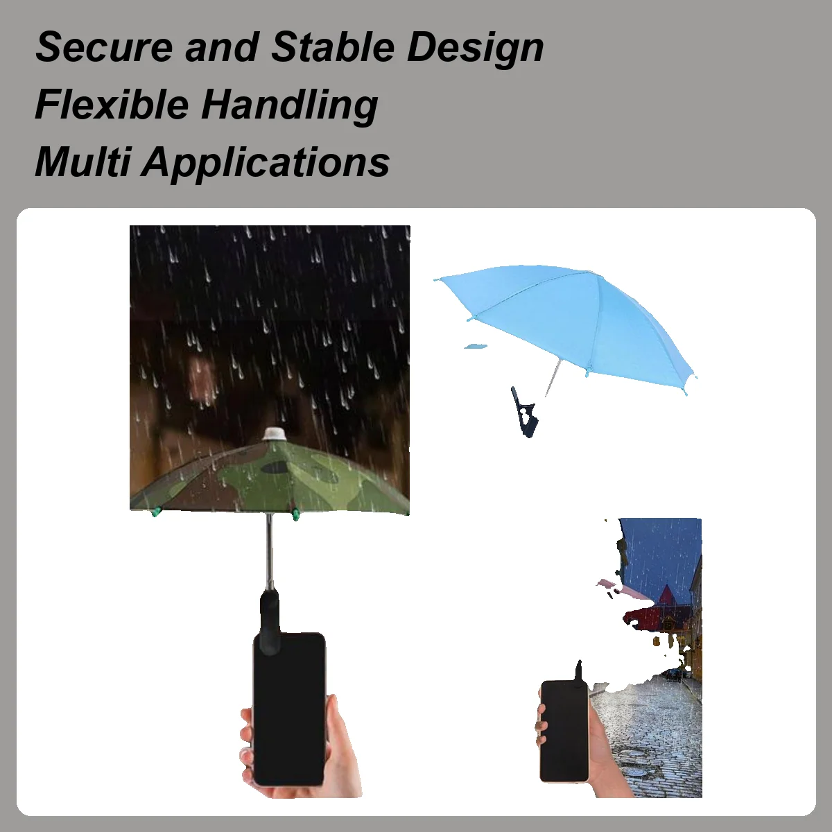 

Phone Umbrella Sun Protection Phone Clip on Umbrella Angle Adjustable Anti-Reflective UV Protection Cover Cellphone Accessories