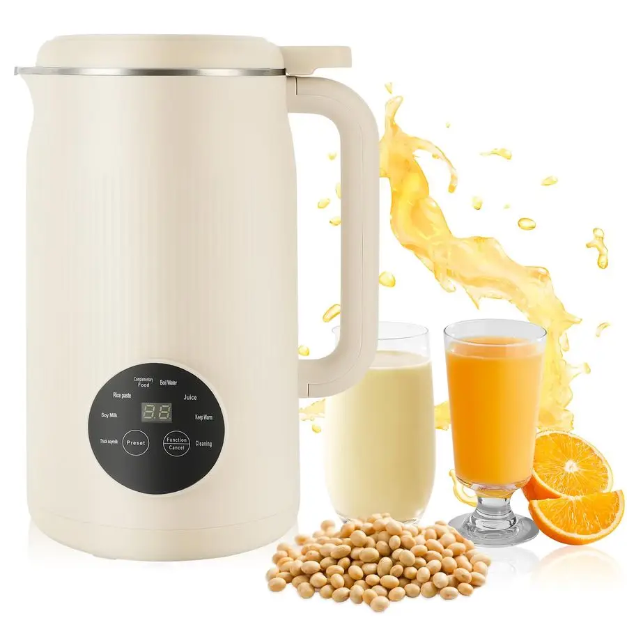 in 1 Nut Milk Maker, 40.58oz Soy Milk Maker Machine, with 10 Blades, Nut Milk Maker Machine for Homemade PlantBased Milk, Oat, S