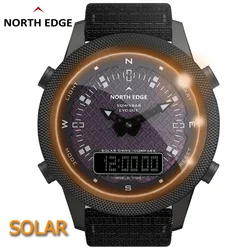 North Edge Outdoor Sports Waterproof Solar Charging Watch Photokinetic Compass Stop Watch Alarm Clock Multifunctional Watch