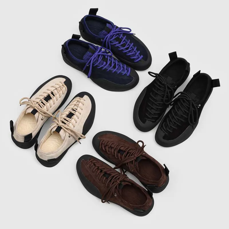 Image of Beliebte Herren Retro Asymmetrische Wanderschuhe Dicke Sohle Leichtgewicht Rutschfest Outdoor Camping Tägliches Pendeln Paarschuhe