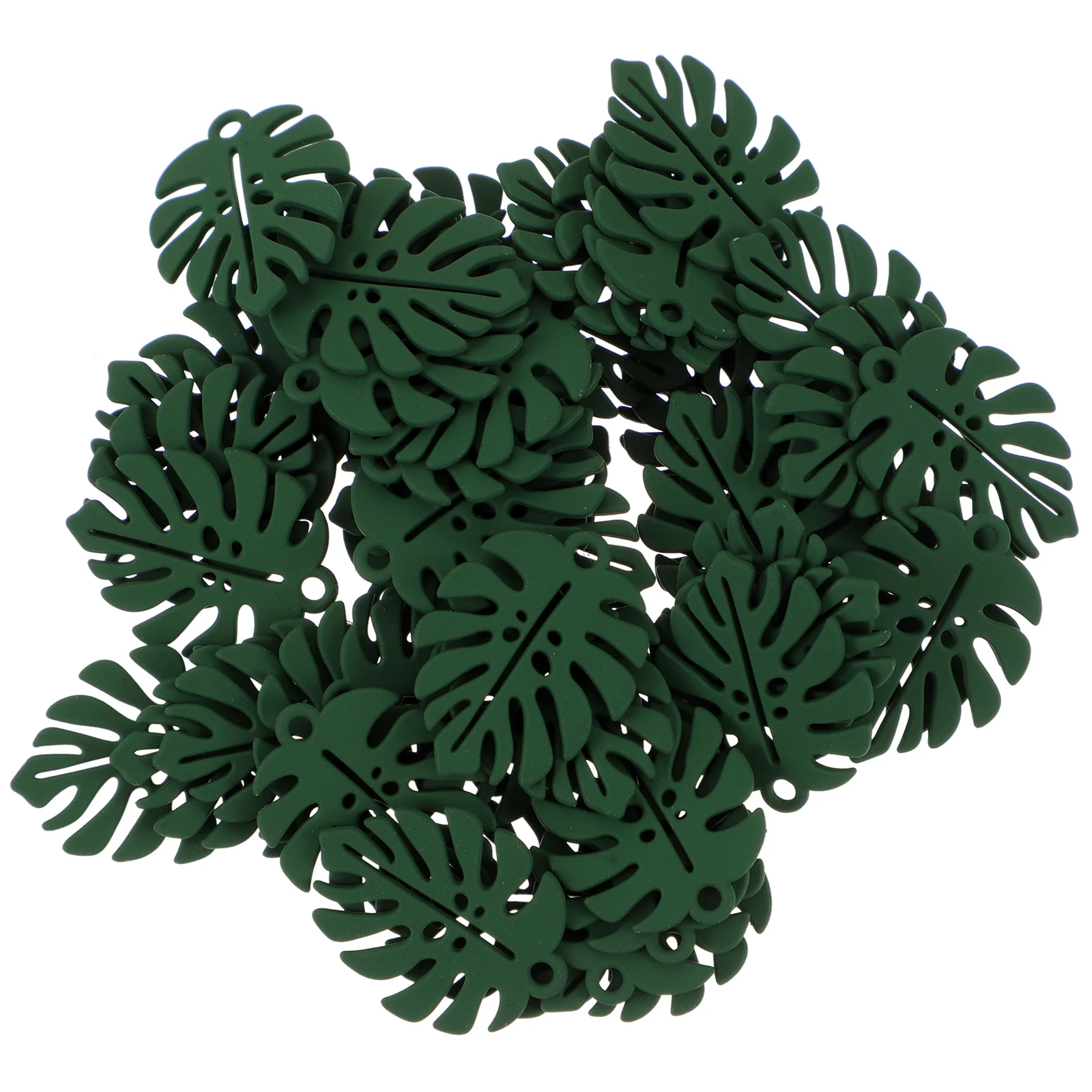 

50Pcs Hollow Leaf Charms Alloy Vintage Jewelry Making Pendants DIY Drops for Earrings Bracelet Necklace Craft Supplies